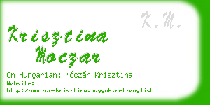 krisztina moczar business card