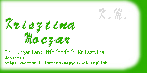 krisztina moczar business card